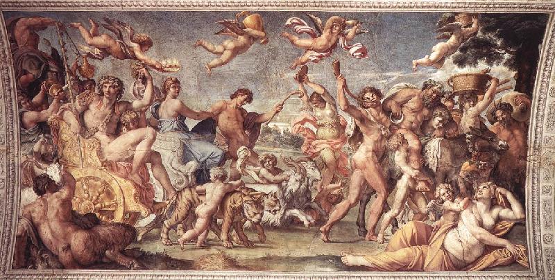 CARRACCI, Annibale Triumph of Bacchus and Ariadne sdg France oil painting art